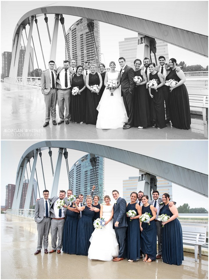 Wedding photography on main street bridge in Columbus, Ohio_0006