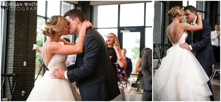 Wedding portriats on the Main Street Bridge in Columbus, Ohio