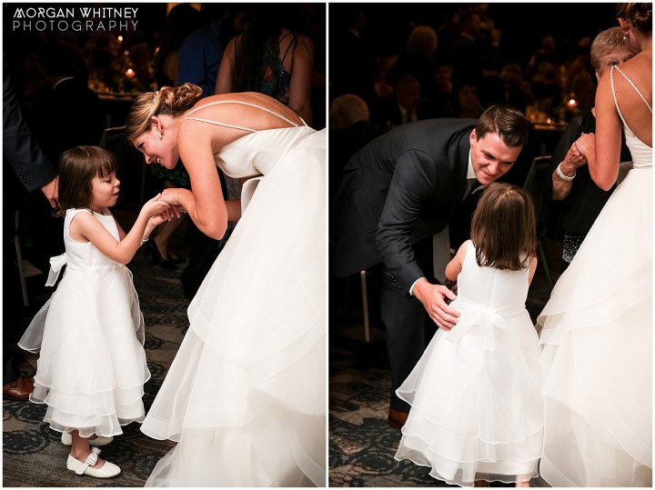 Wedding portriats on the Main Street Bridge in Columbus, Ohio
