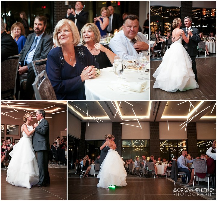 Wedding portriats on the Main Street Bridge in Columbus, Ohio