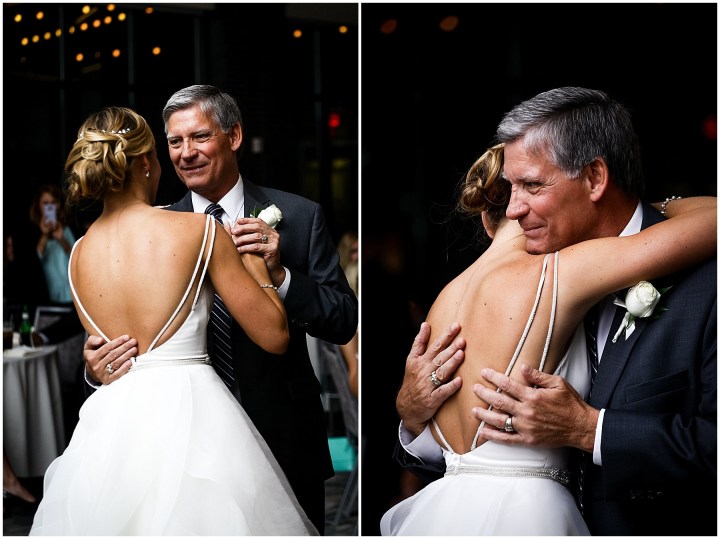 Wedding portriats on the Main Street Bridge in Columbus, Ohio