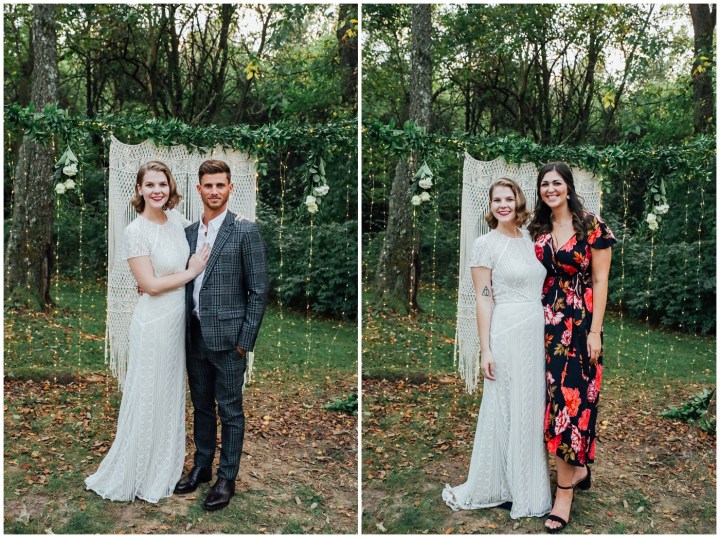 Melissa Petty doing yoga before her wedding 