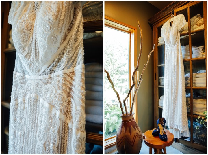 Melissa Petty doing yoga before her wedding 