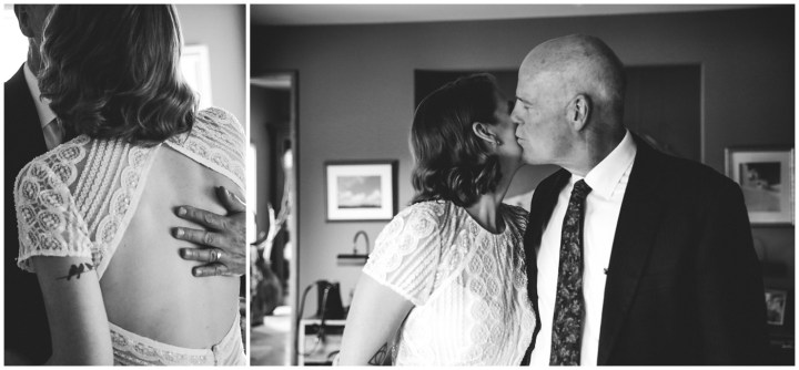 Melissa Petty doing yoga before her wedding 