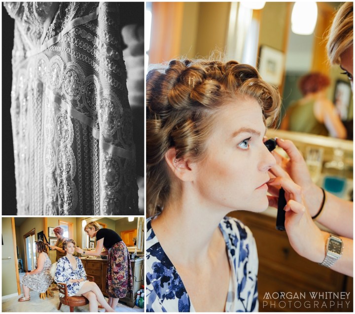 Melissa Petty doing yoga before her wedding 