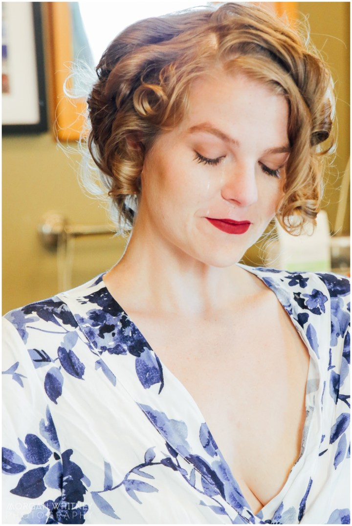 Melissa Petty doing yoga before her wedding 