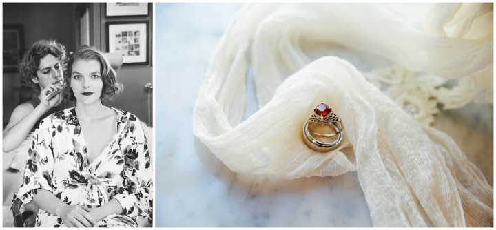 Melissa Petty doing yoga before her wedding 