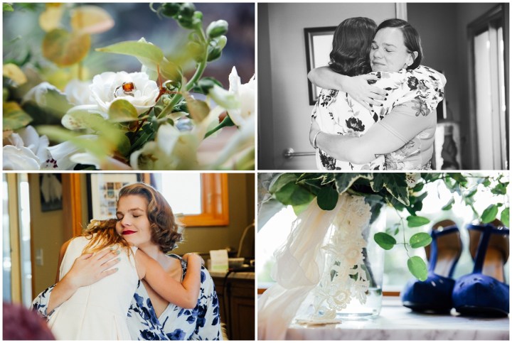 Melissa Petty doing yoga before her wedding 
