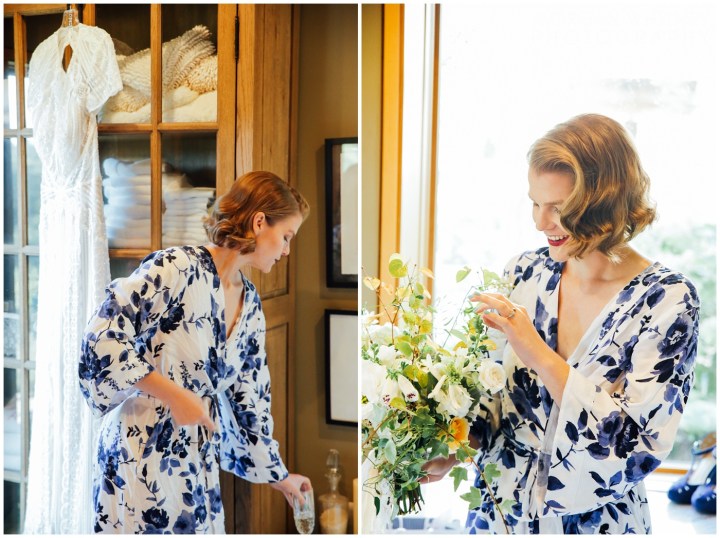 Melissa Petty doing yoga before her wedding 