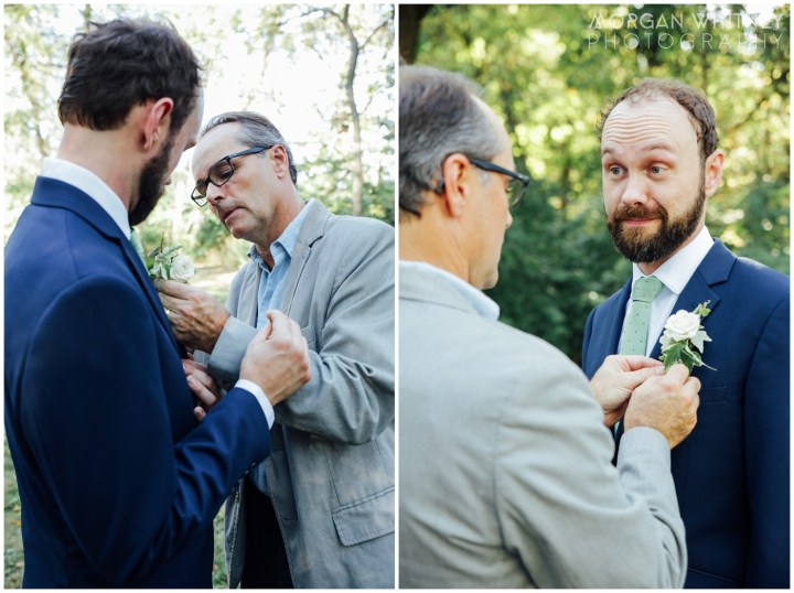 Melissa Petty doing yoga before her wedding 