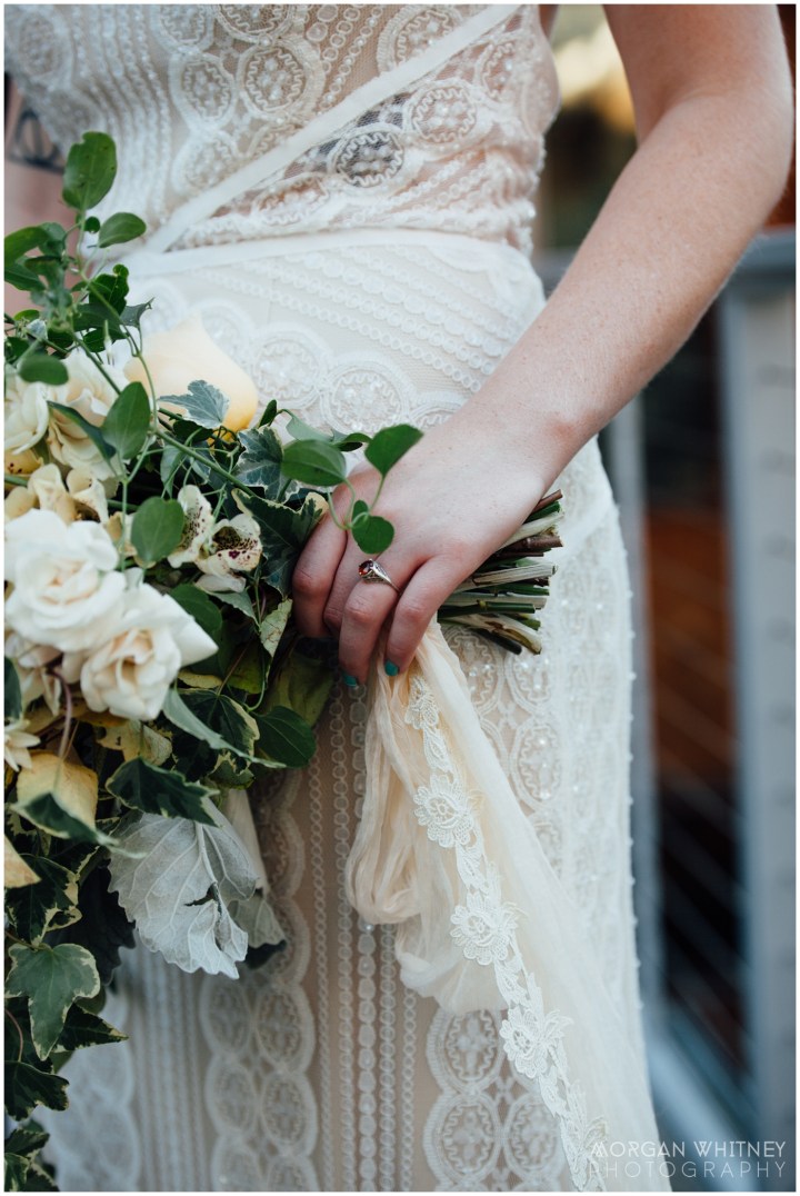 Melissa Petty doing yoga before her wedding 