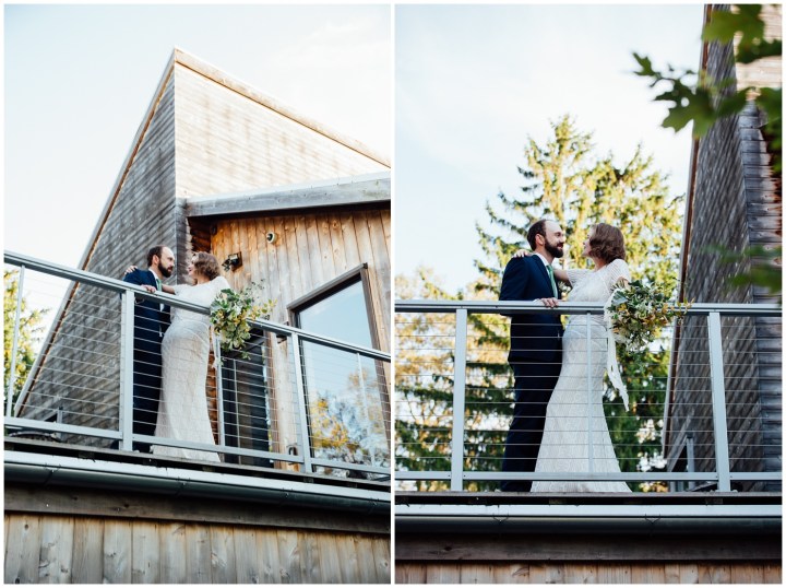 Melissa Petty doing yoga before her wedding 