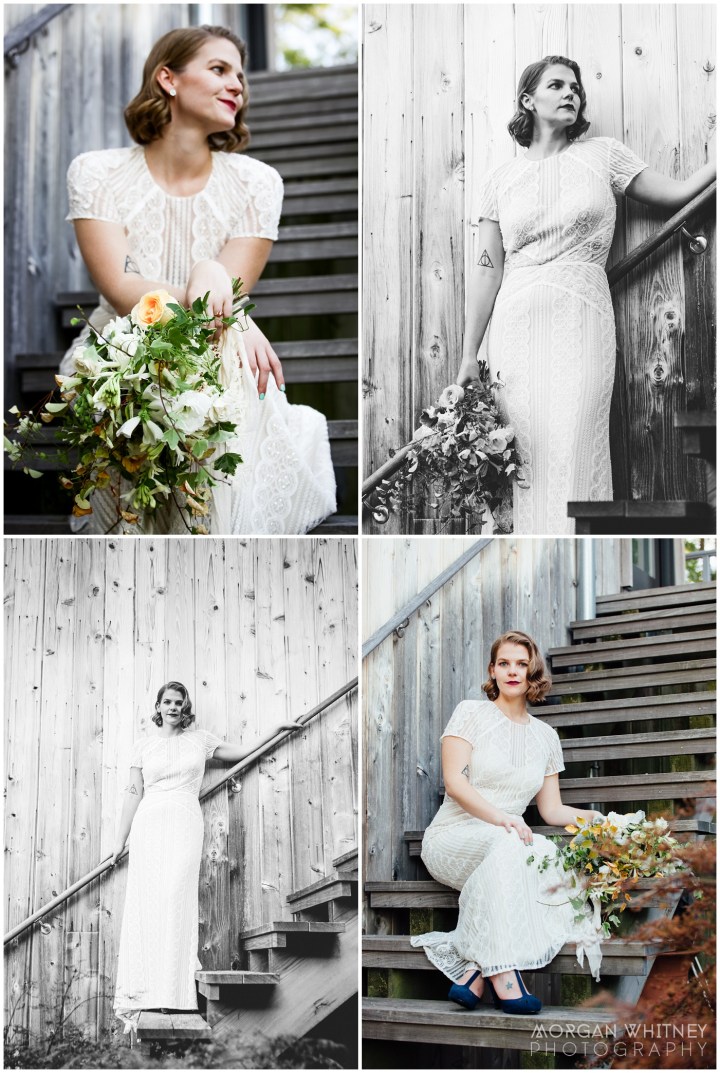 Melissa Petty doing yoga before her wedding 