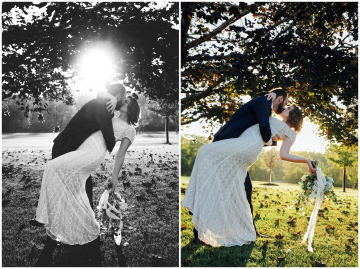 Melissa Petty doing yoga before her wedding 