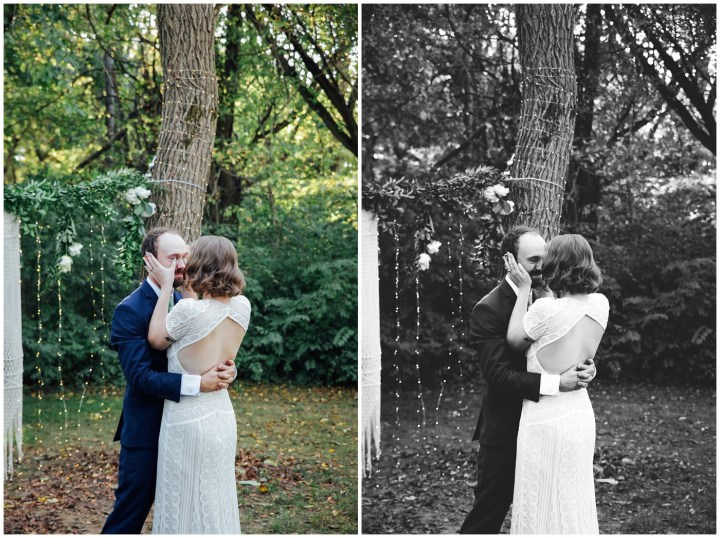 Melissa Petty doing yoga before her wedding 