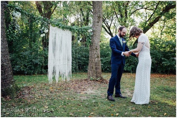 Melissa Petty doing yoga before her wedding 