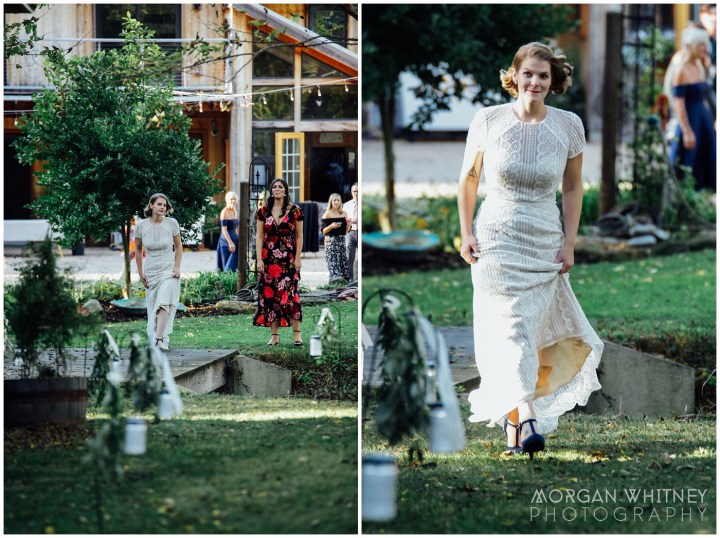 Melissa Petty doing yoga before her wedding 