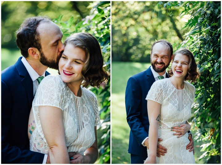 Melissa Petty doing yoga before her wedding 