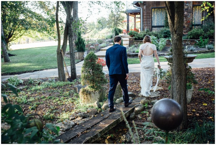 Melissa Petty doing yoga before her wedding 