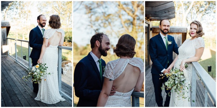 Melissa Petty doing yoga before her wedding 