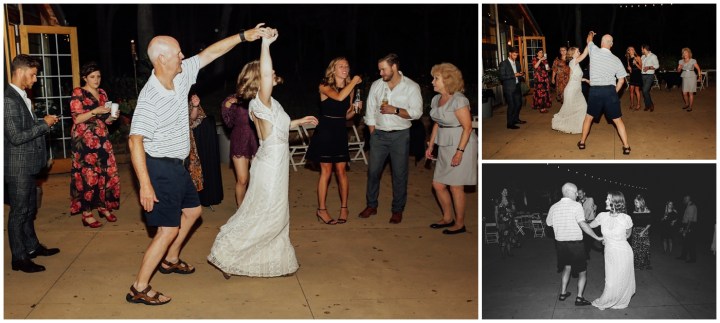 Melissa Petty doing yoga before her wedding 