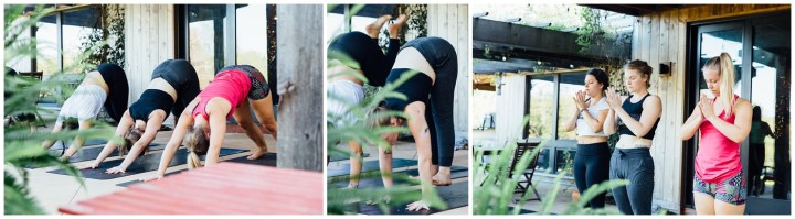 Melissa Petty doing yoga before her wedding 